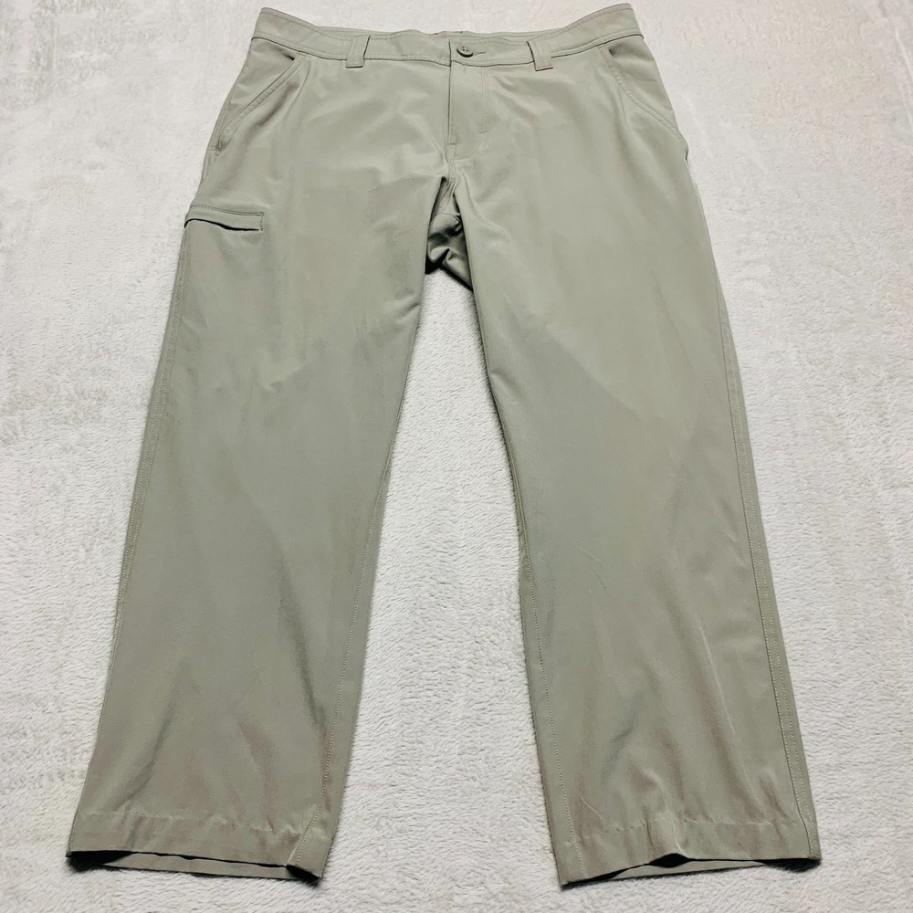 Columbia‎ Chino Pants Mens 37x26.5 Beige Gray Omni Shield Repellency Outdoor